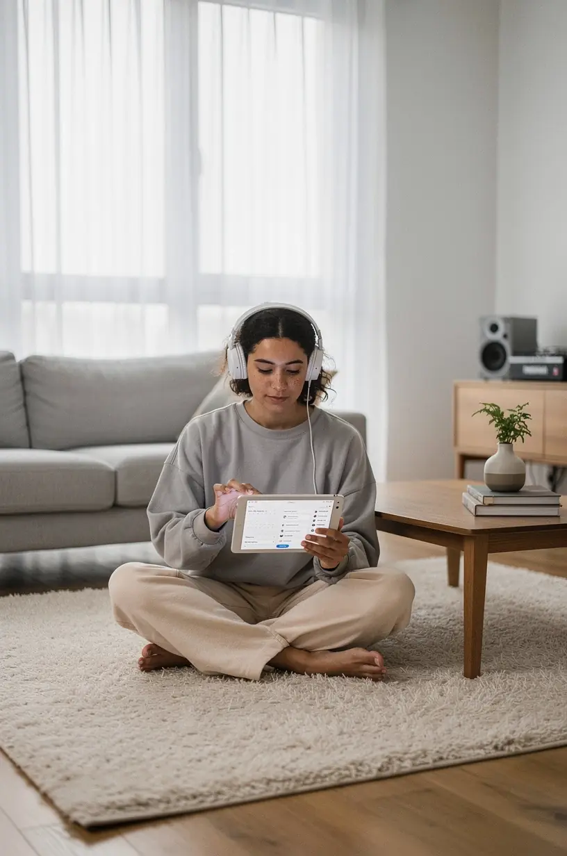 Illustration of streamlined apps promoting digital minimalism.