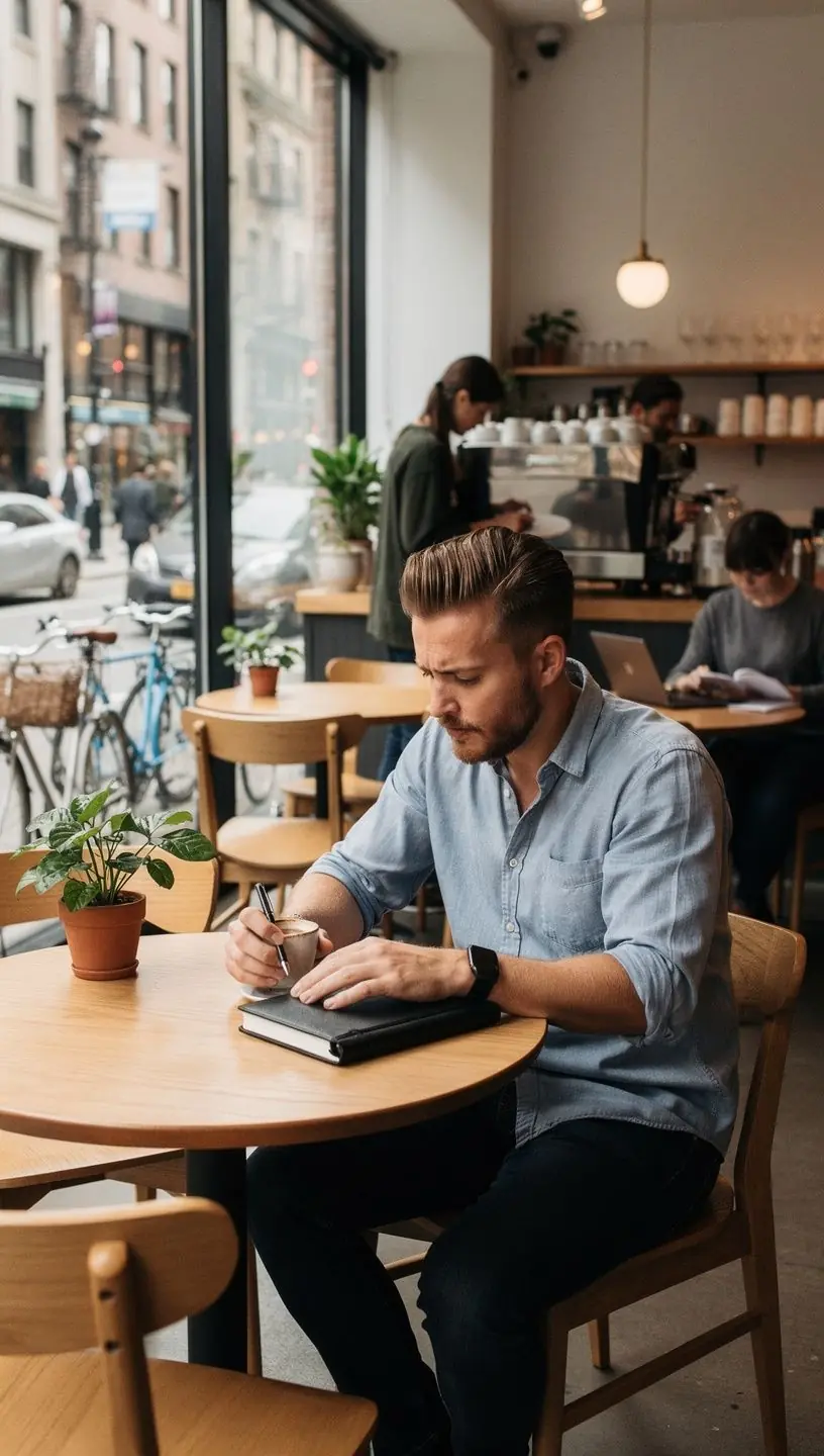 Person organizing digital tools for a minimalist workspace.